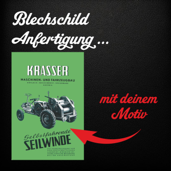 Blechschild mit Wunschmotiv